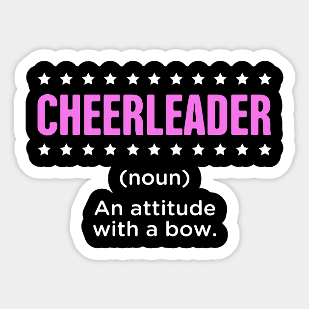 Cute Definition | Funny Cheerleading Cheerleader Sticker by MeatMan